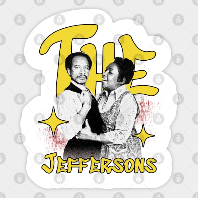 The Jeffersons 80s Tv Retro Sticker by Mandegraph